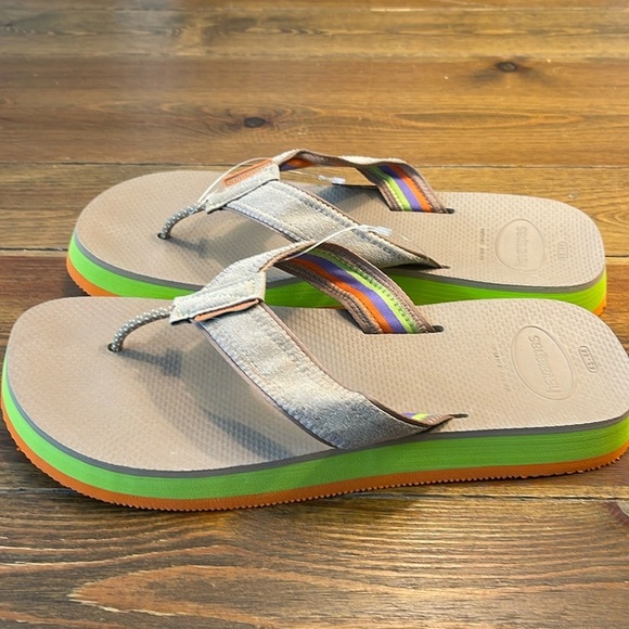 Havaianas | Urban Fusion II | Khaki Thong Flip Flops | Men’s 11/12 - Picture 1 of 6